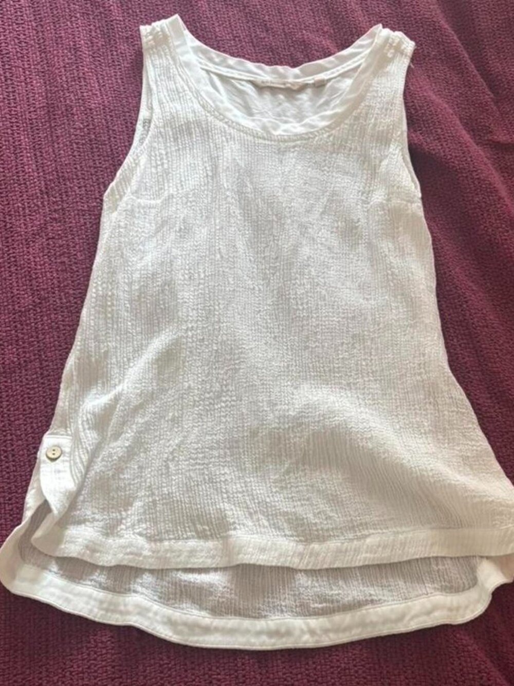 Soft Surroundings White Linen Sleeveless Top XS | Summer, Coastal, Minimalist